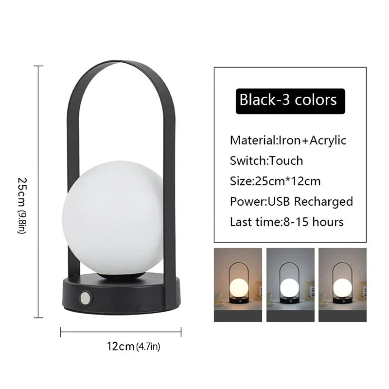 Versatile Rechargeable LED Table Lamp with Dimming Options