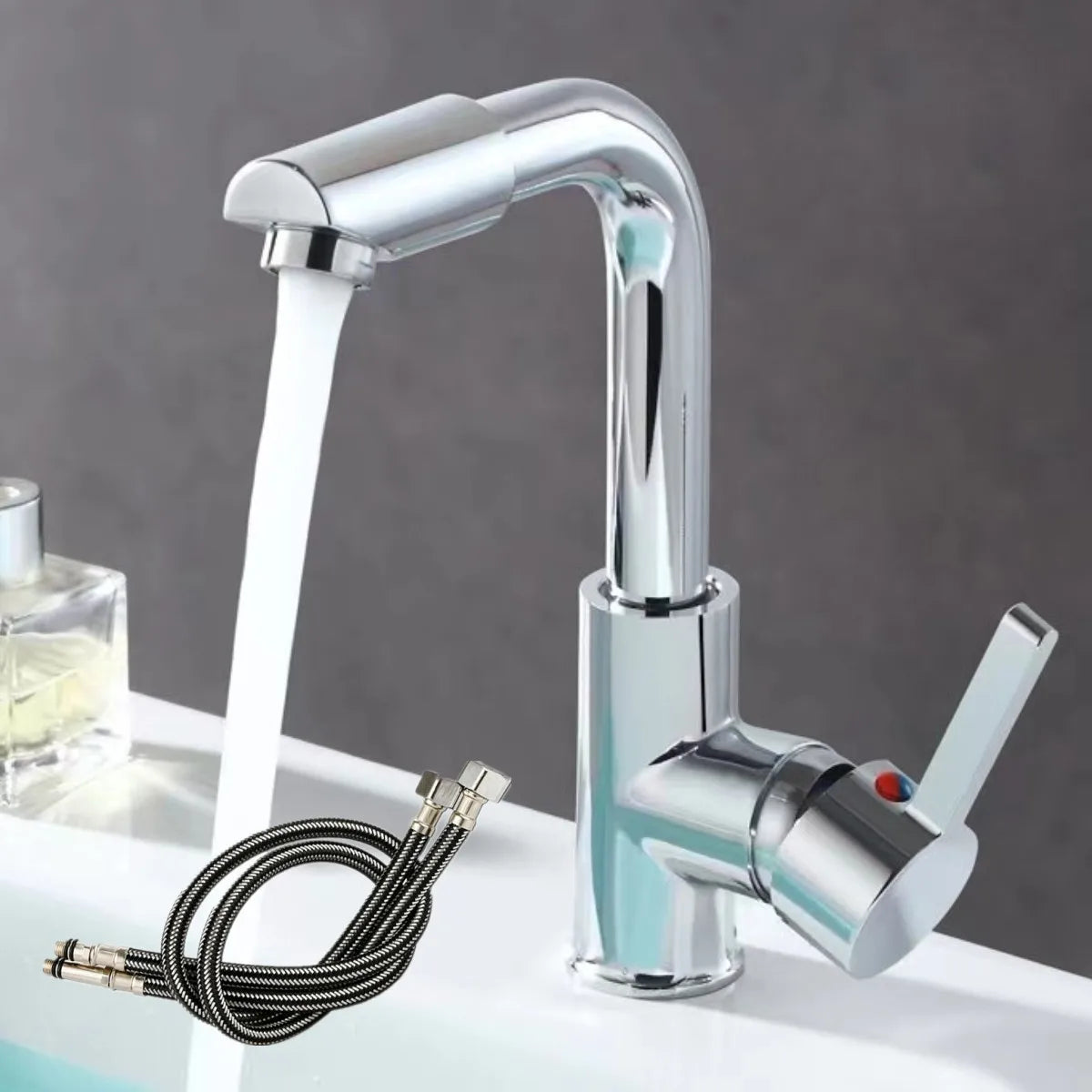 Elegant 360° Swivel Chrome Faucet for Effortless Water Control