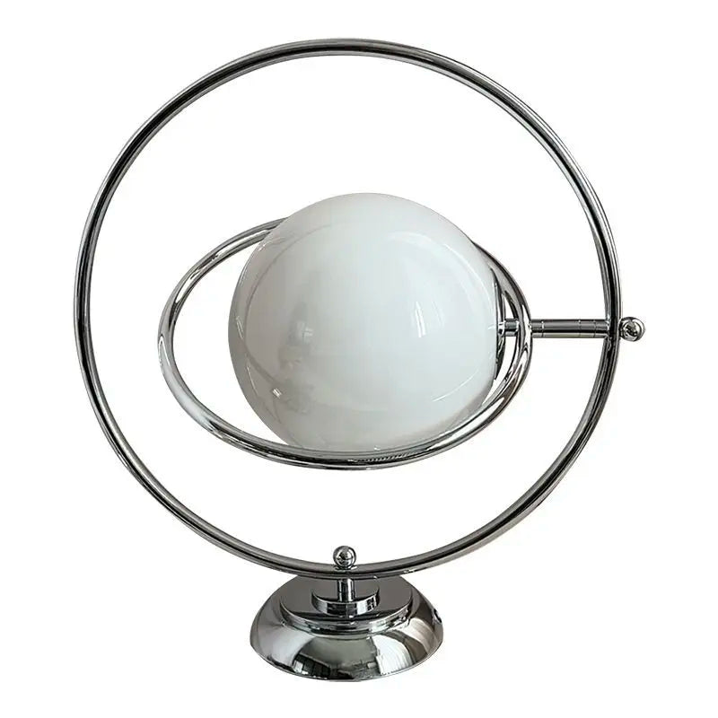 Lunar Glow Modern Desk Lamp – Elegant Glass Table Light