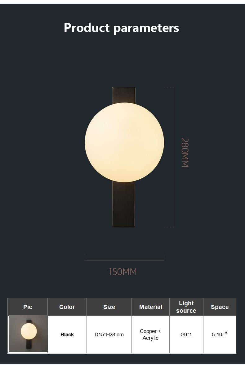 Copper Glow | Elegant LED Wall Light Fixture
