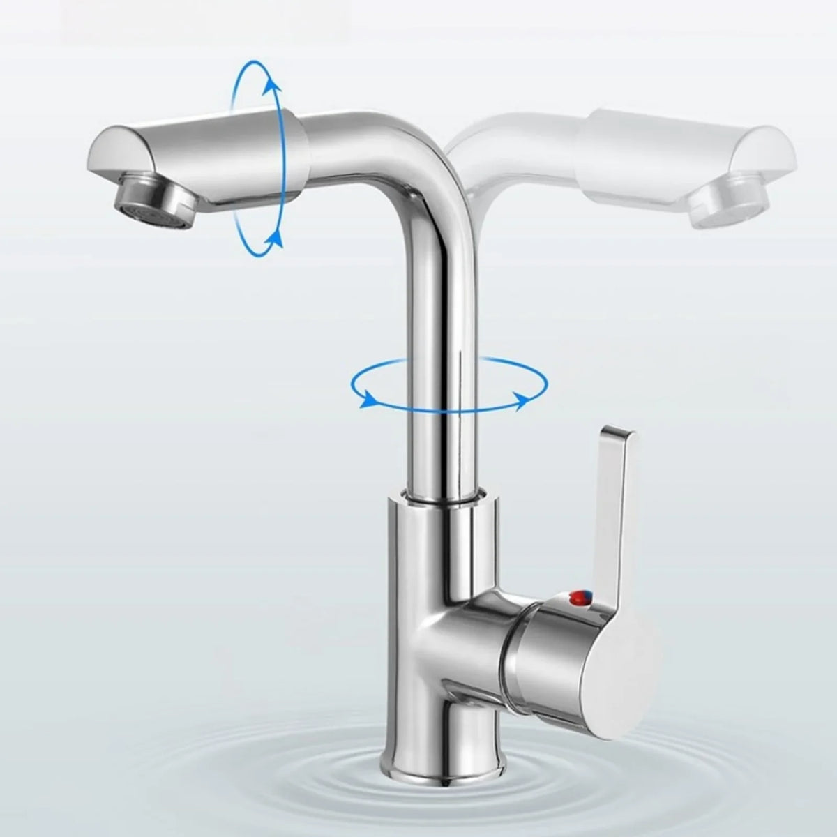 Elegant 360° Swivel Chrome Faucet for Effortless Water Control