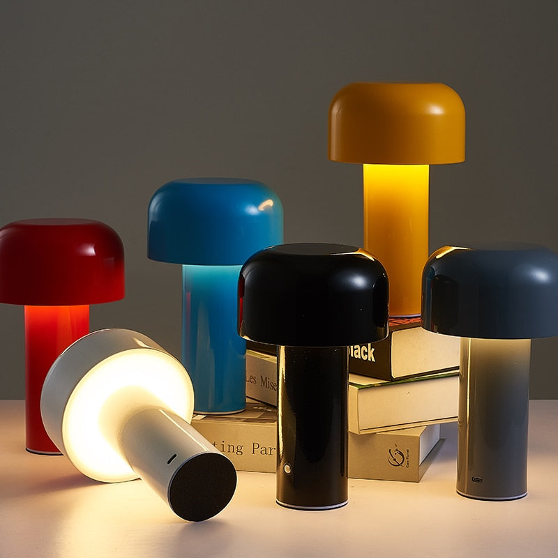 LunaGlow Wireless Mushroom-Shaped Ambient Table Lamp