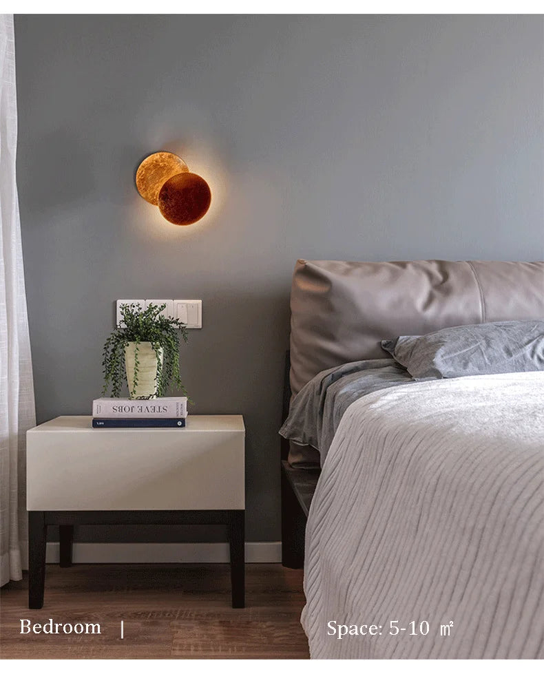 Lunar Glow Wall Sconce – Vintage LED Fixture for Any Space