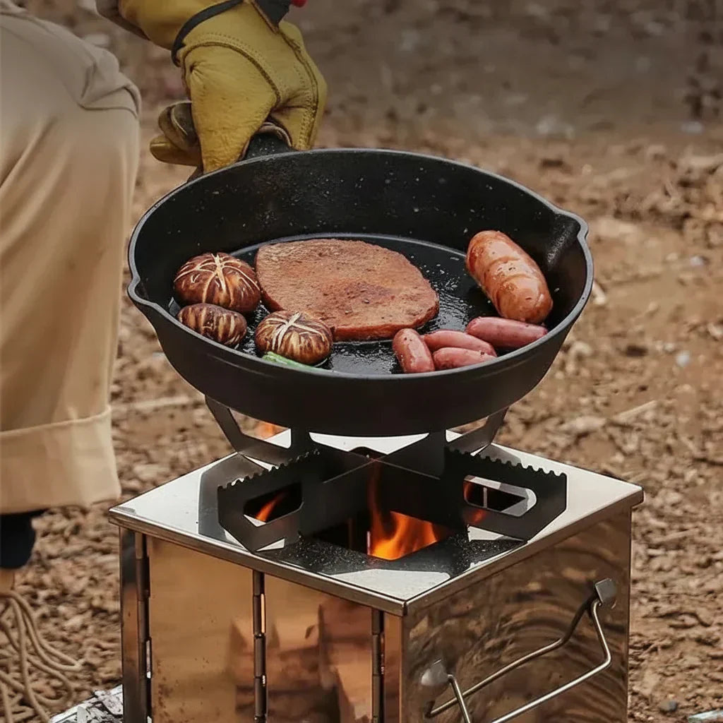 EcoChef Portable Steel Stove for Outdoor Cooking Adventures
