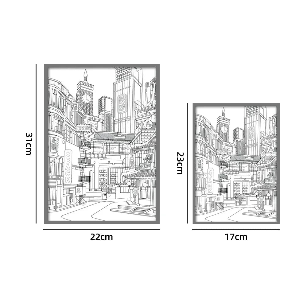 Urban Skyline LED Wall Light – Customizable USB Art Lamp