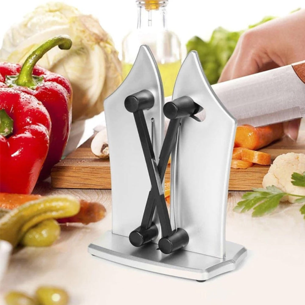 Compact Manual Blade Sharpener for Effortless Kitchen Use