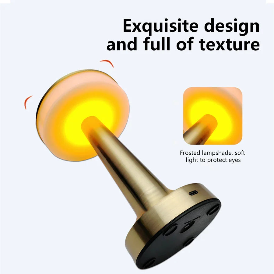 Rechargeable Touch-Control LED Table Lamp for Stylish Spaces