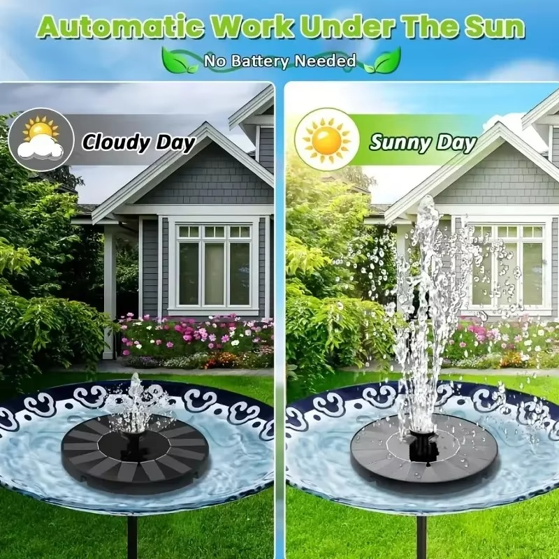 Floating Solar Fountain for Pond and Garden Decoration