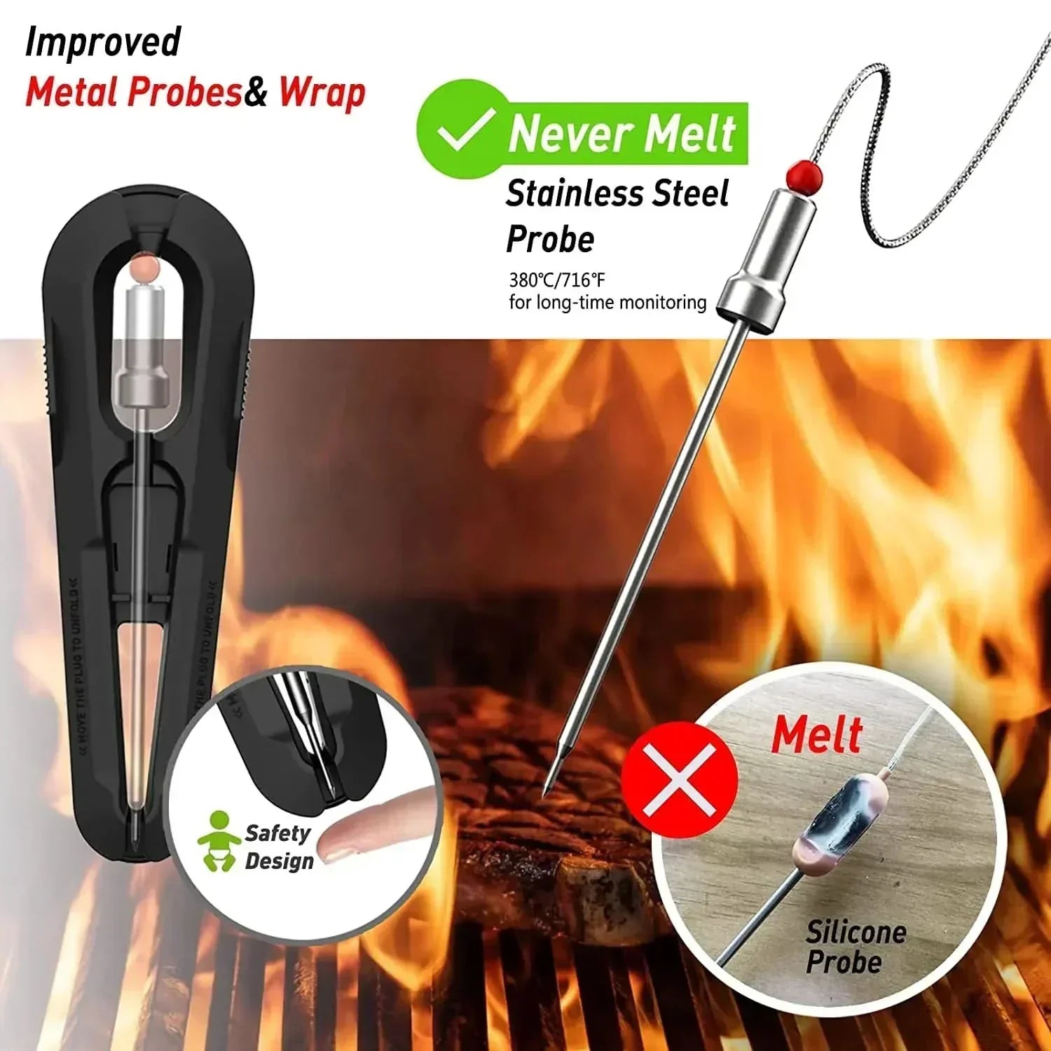 SmartGrill Connect Wireless Meat Thermometer for Perfect Cooking
