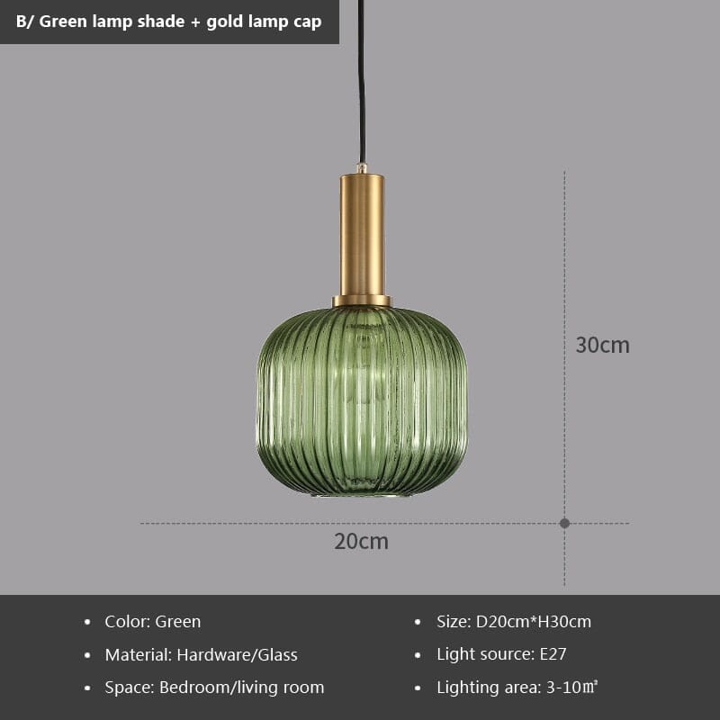 Nordic Elegance Pendant Lighting in Fluted Glass Design