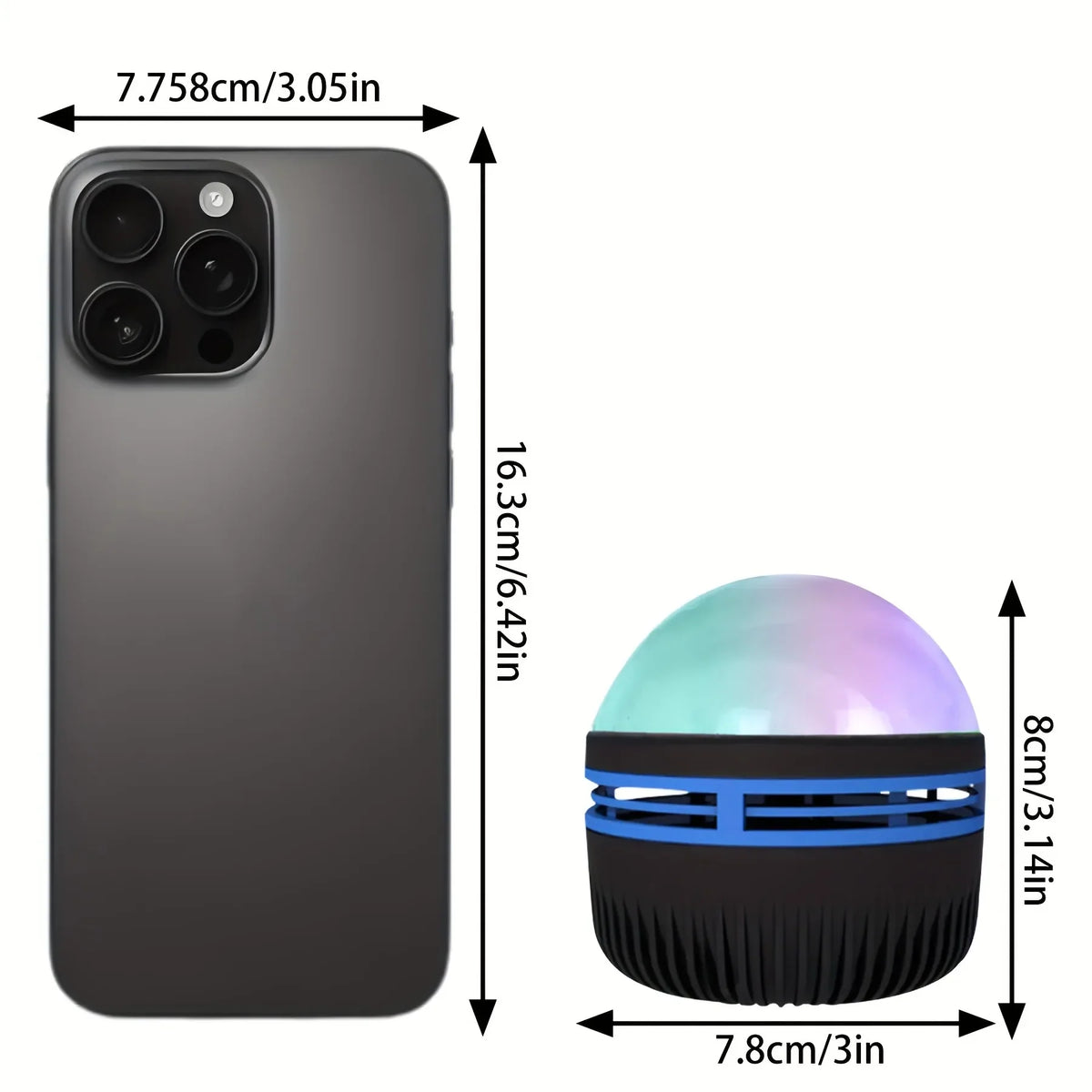 AuroraGlow LED Projector - USB Color-Changing Lamp
