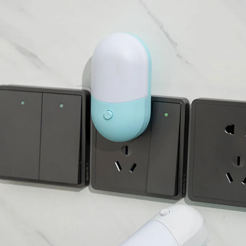 Plug In LED Night Light Eye Protection Bedside Lamp Baby Feeding Living Room