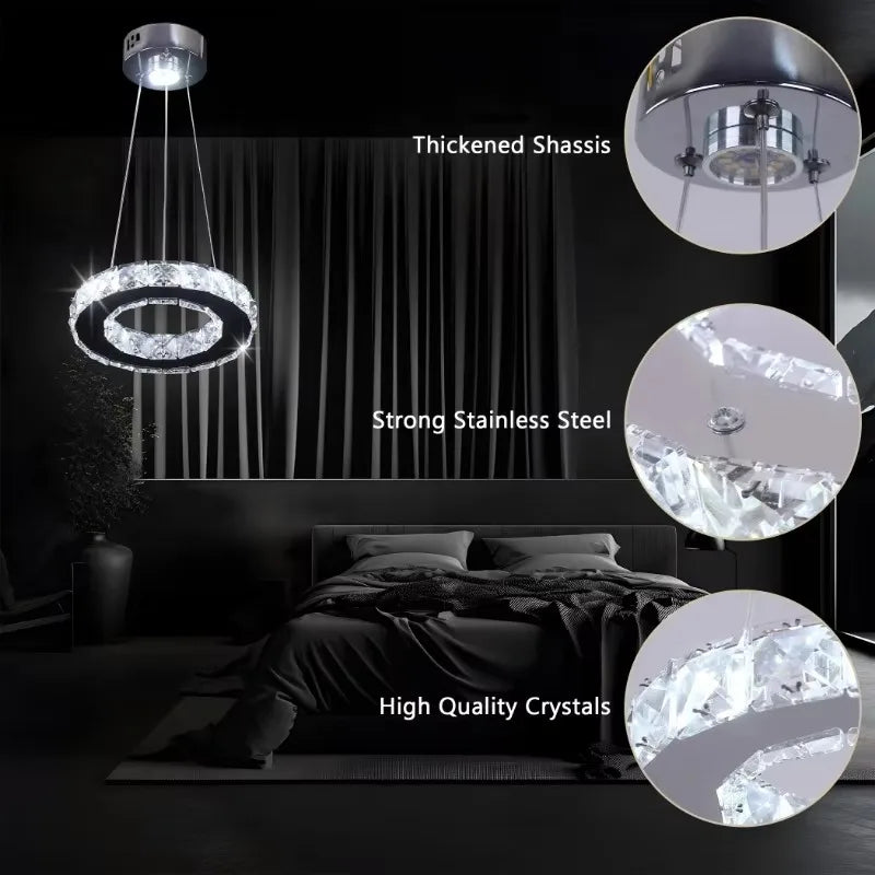 Elegant LED Crystal Pendant Light for Stylish Home Spaces