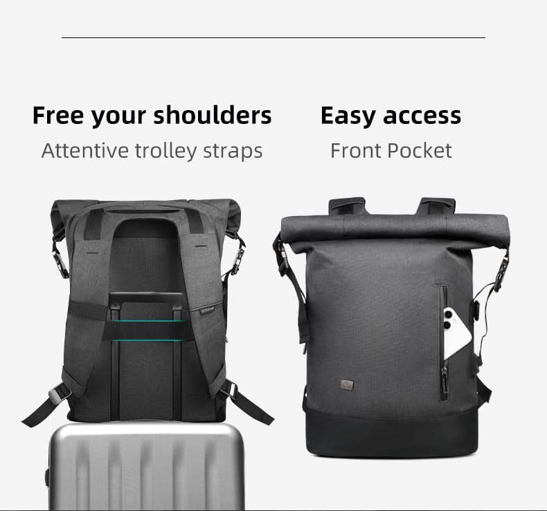 UrbanFlex Expandable Backpack with Charging Port for Adventures