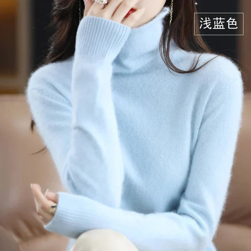 Luxura Cashmere High-Collar Sweater for Cozy Seasons