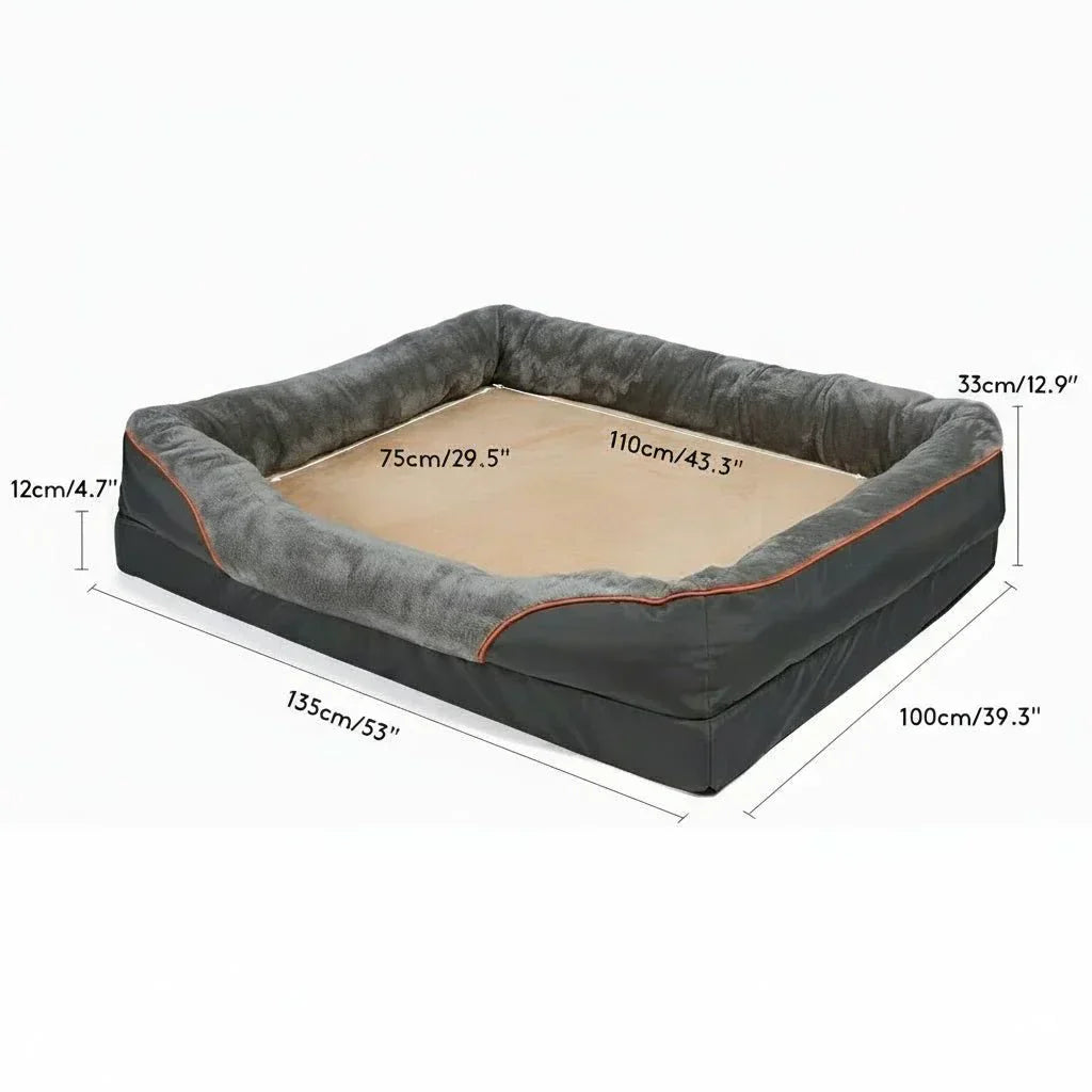 UltraComfort Waterproof Orthopedic Dog Bed with Support Pillow