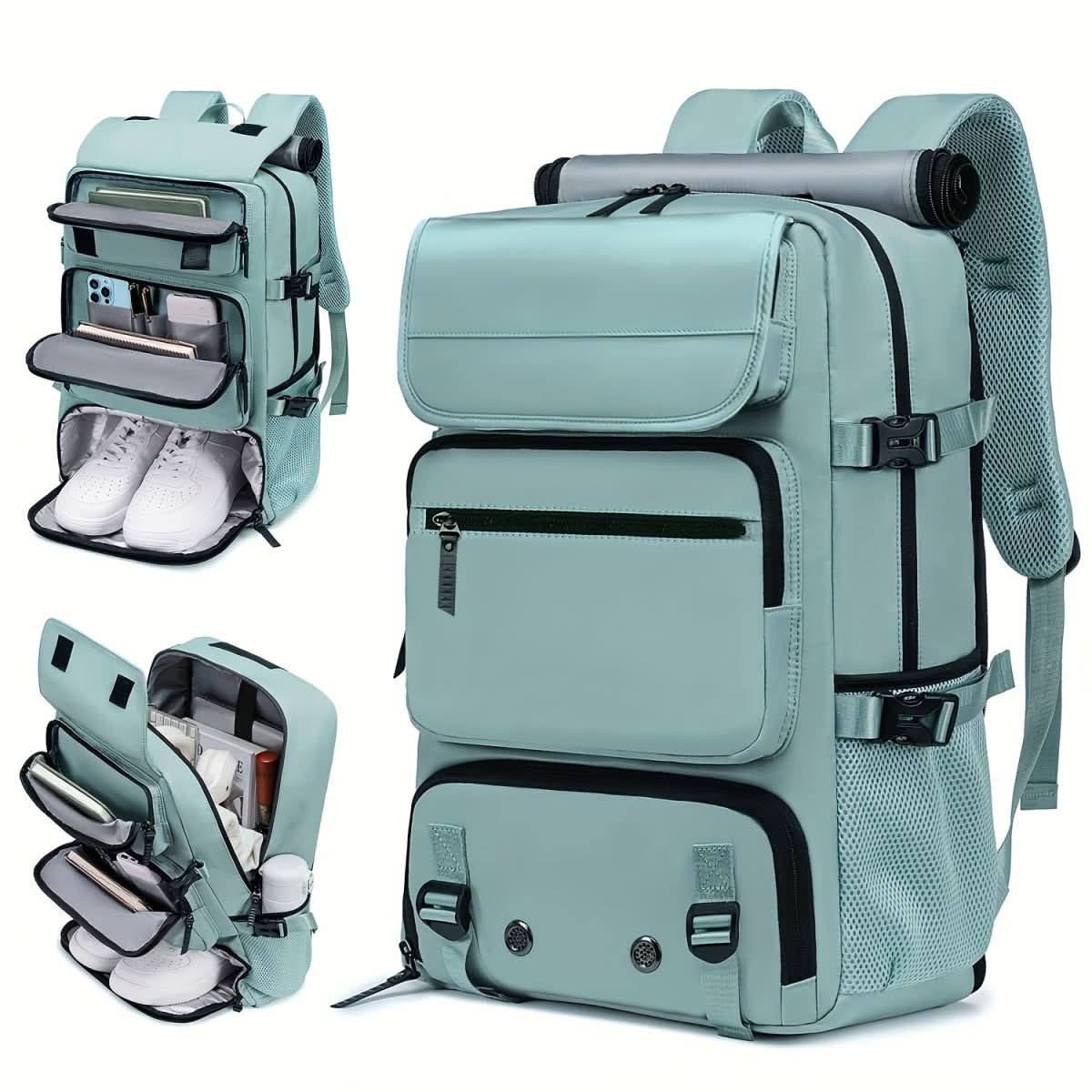 AquaShield Pro Large Travel Backpack with USB Charging Port