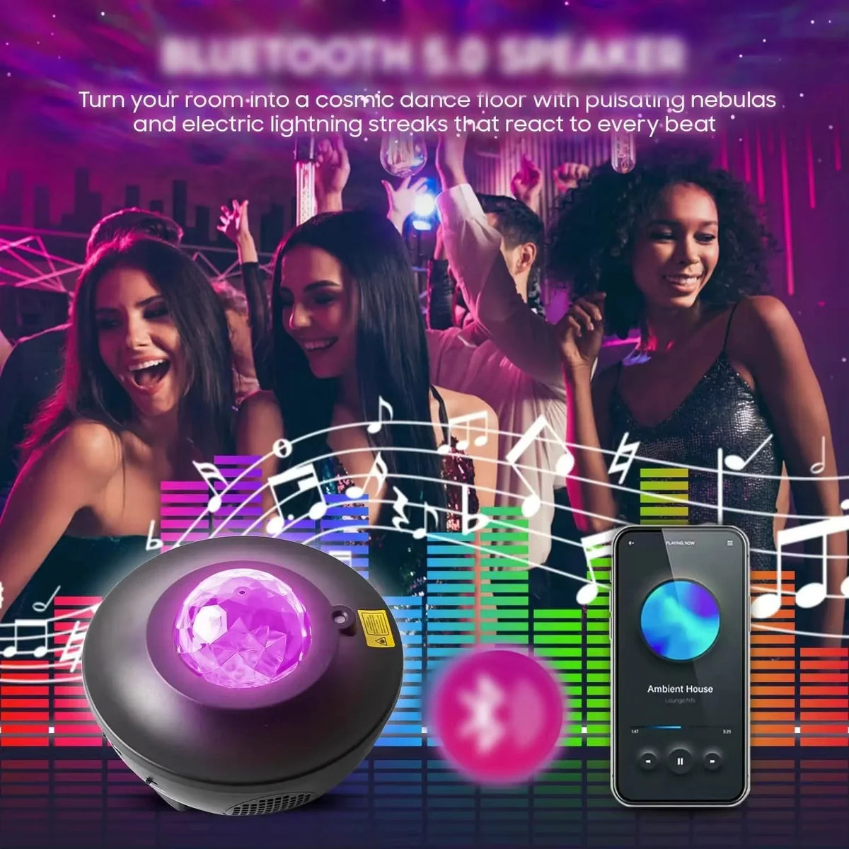 Starlight Dream Projector: Ocean Waves & Music