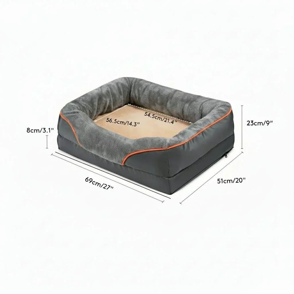 UltraComfort Waterproof Orthopedic Dog Bed with Support Pillow