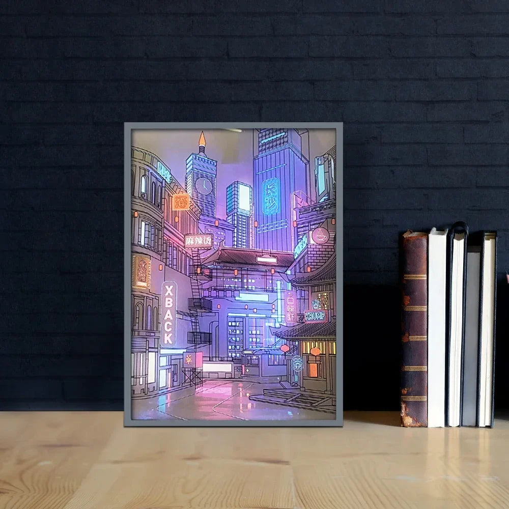 Urban Skyline LED Wall Light – Customizable USB Art Lamp