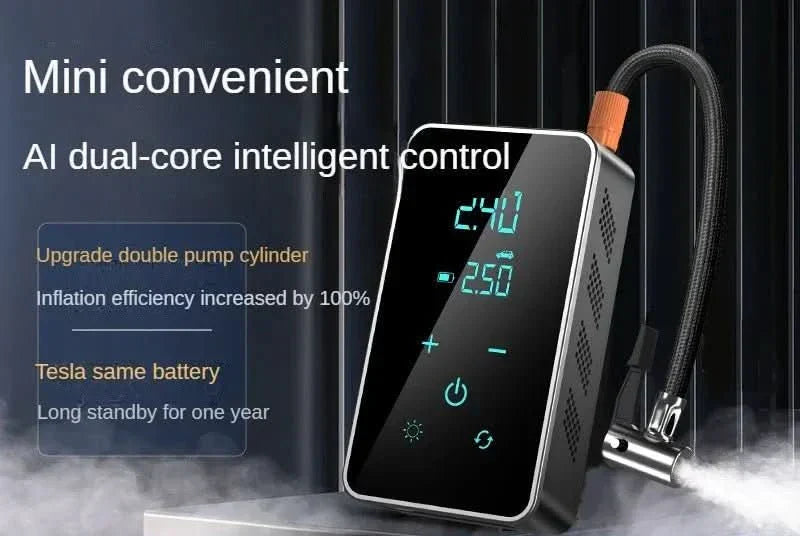 Portable Touchscreen Air Inflator for Cars and Bikes - 150 PSI