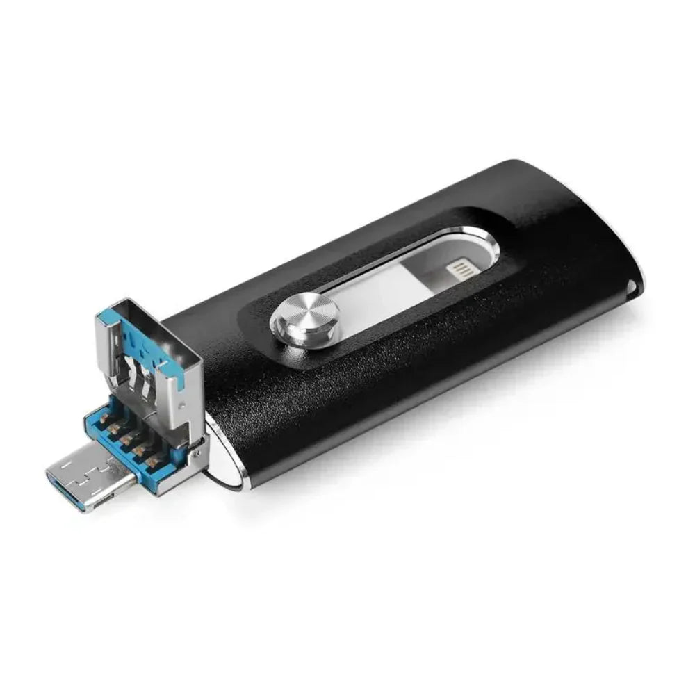 Ultra-Slim Portable SSD with Versatile 4-in-1 Connectivity