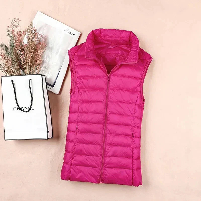 ChicSleeve Women's Lightweight Down Vest for Cold Weather