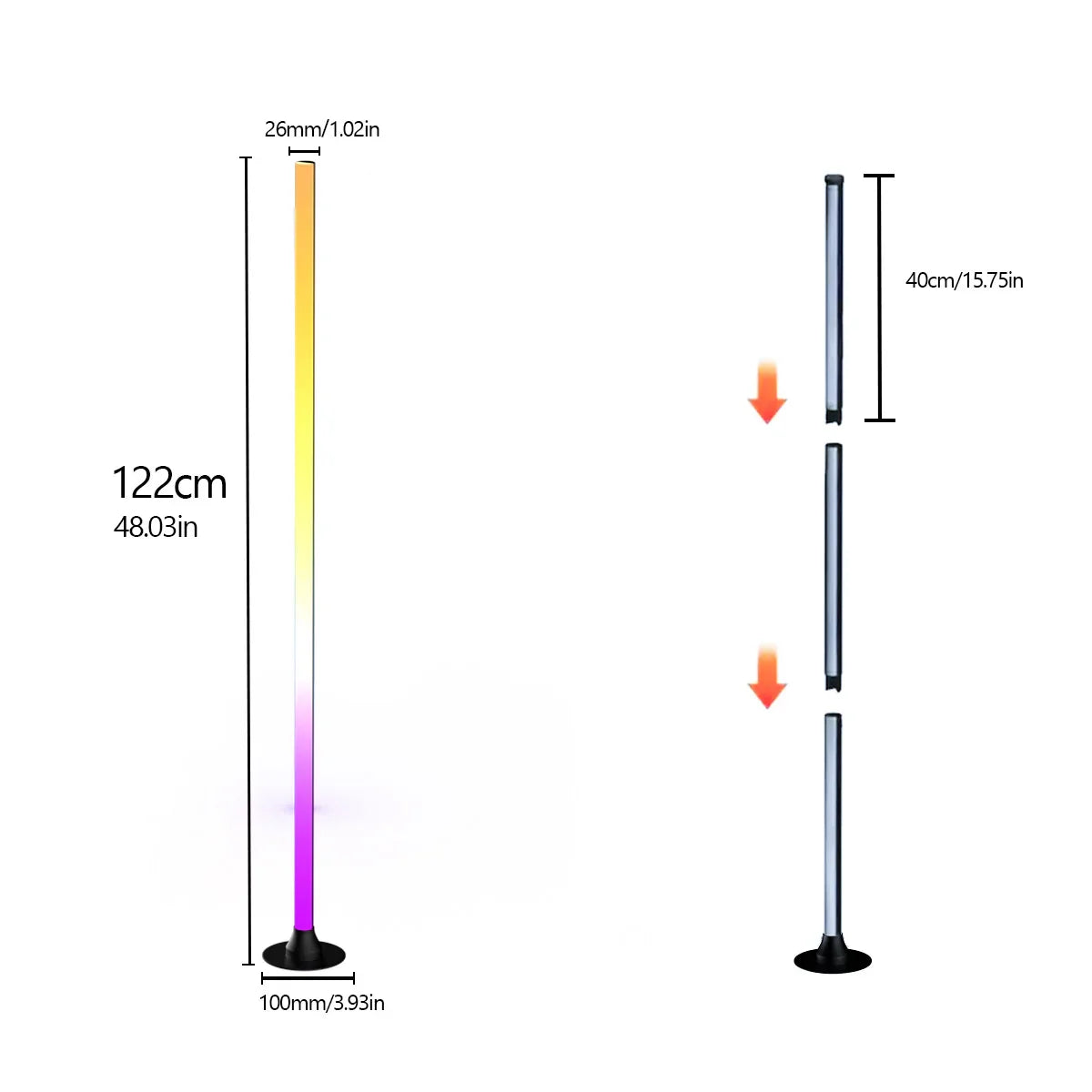 Versatile Color-Changing Corner Lamp with App Control & Music Sync