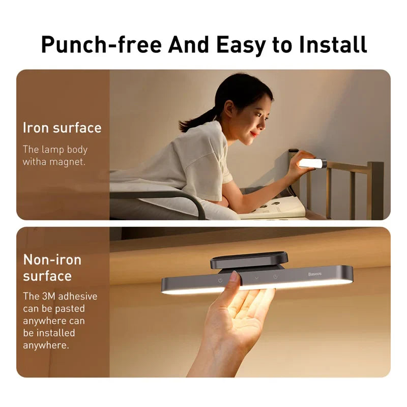 Versatile Magnetic Mount Desk Light with Rechargeable Battery