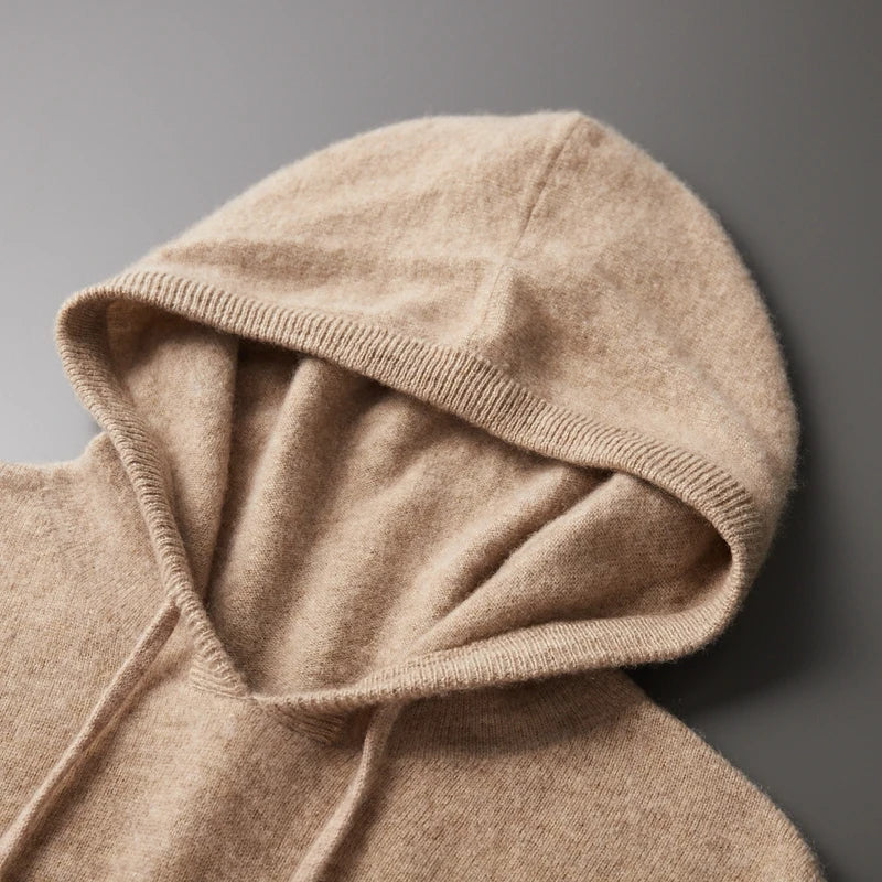 Cozy Merino Wool Hoodie: Elegant Comfort for Chilly Days