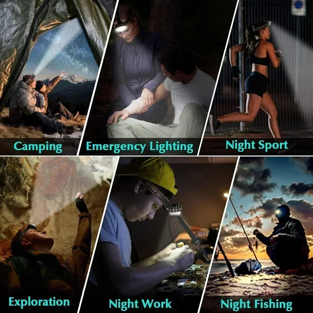 BrightBeam 8 LED Rechargeable Headlamp for Outdoor Adventures