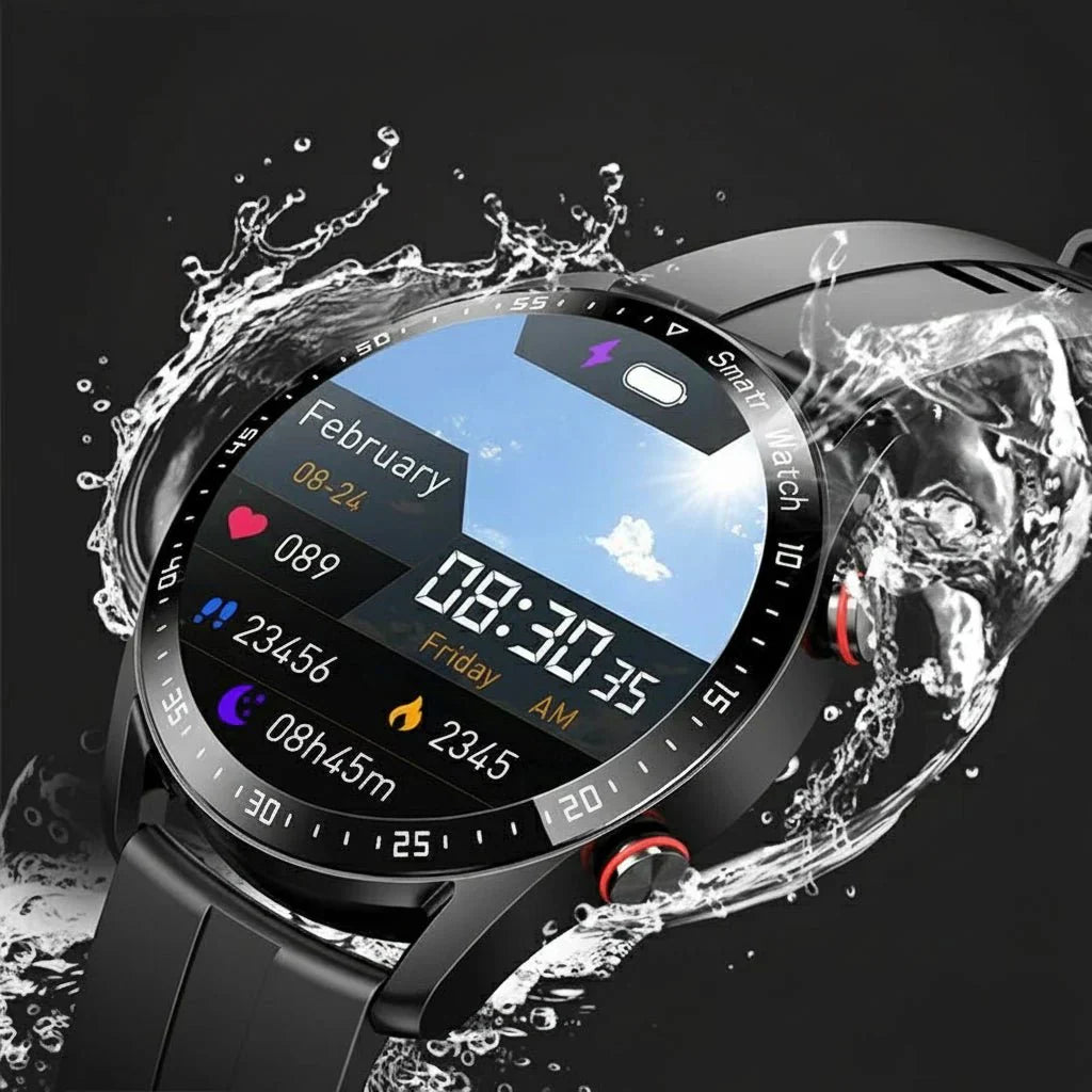 HealthSync Elite Men's Smartwatch with ECG, PPG, and Call Features