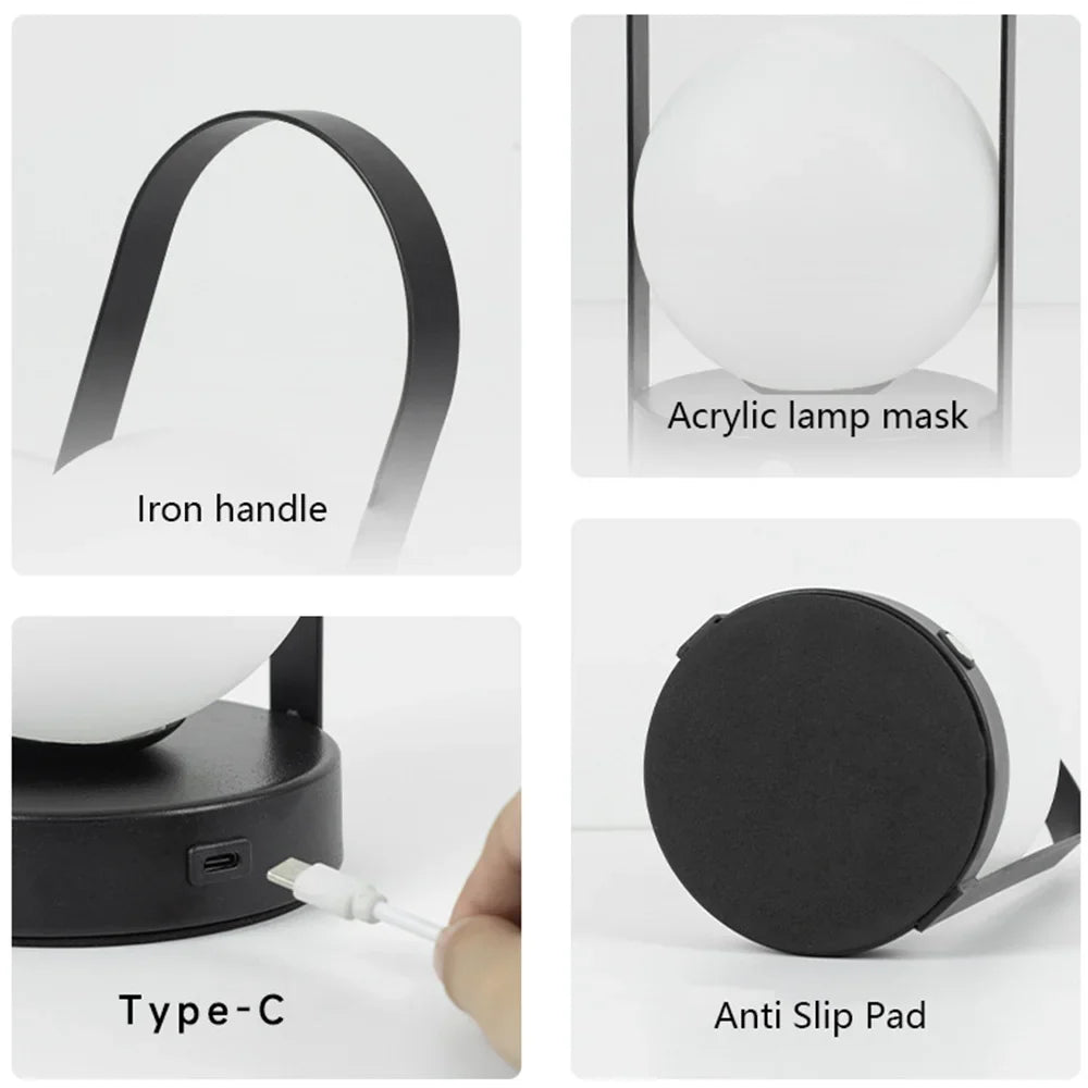 Versatile Rechargeable LED Table Lamp with Dimming Options