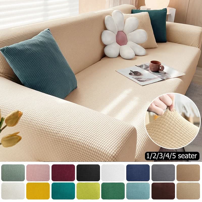 ShieldPro Stretchable Sofa Cover: Water-Resistant & Chic