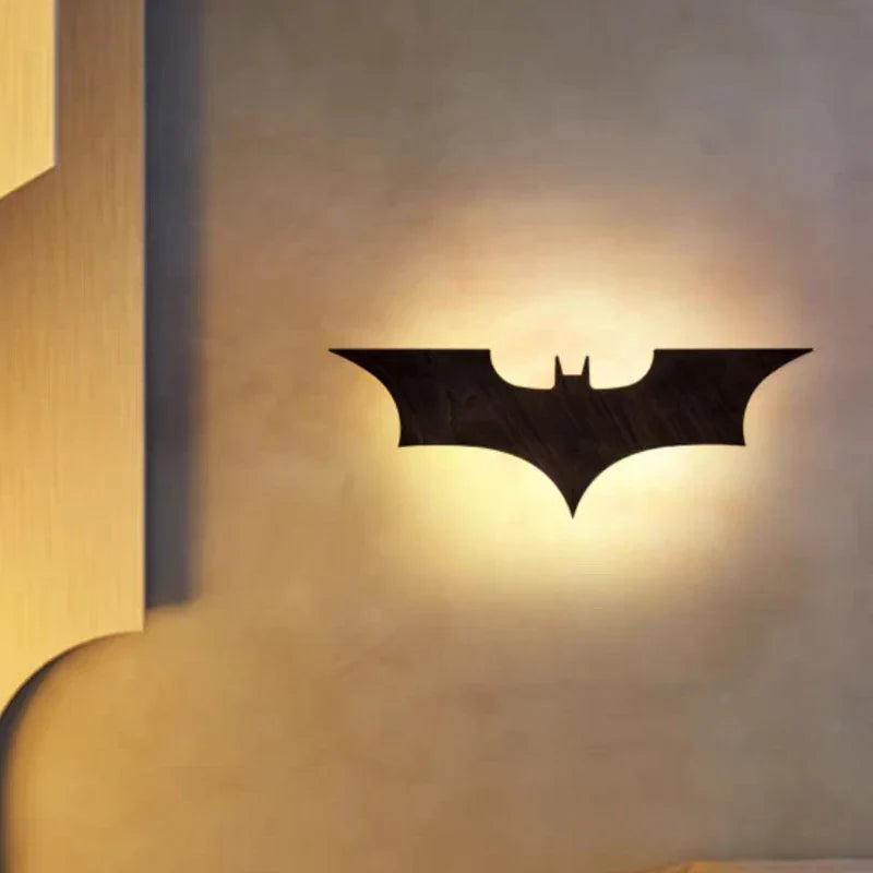 Customizable LED Wall Lamp with Remote and Wooden Base