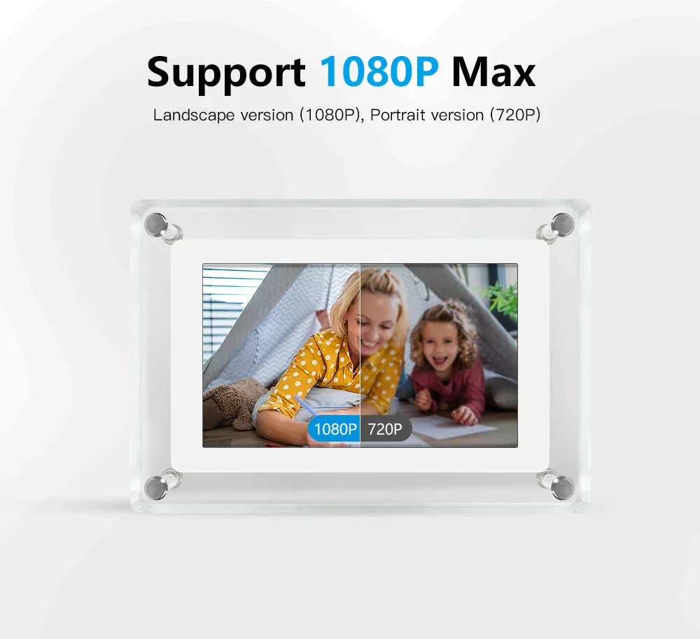 LumiView Portable Digital Photo Frame with Rechargeable Battery