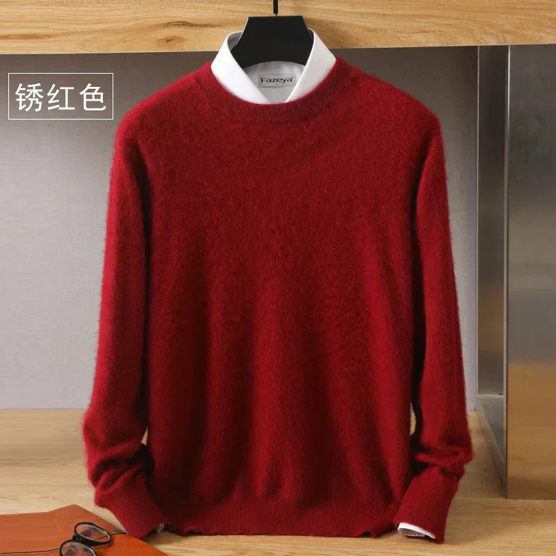 Sumptuous Cashmere Blend O-Neck Pullover for Ultimate Comfort