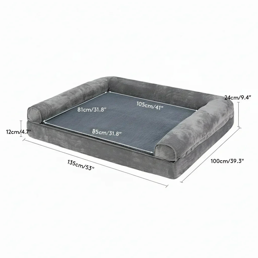 SerenePaw Orthopedic Memory Foam Dog Bed with Water-Resistant Cover