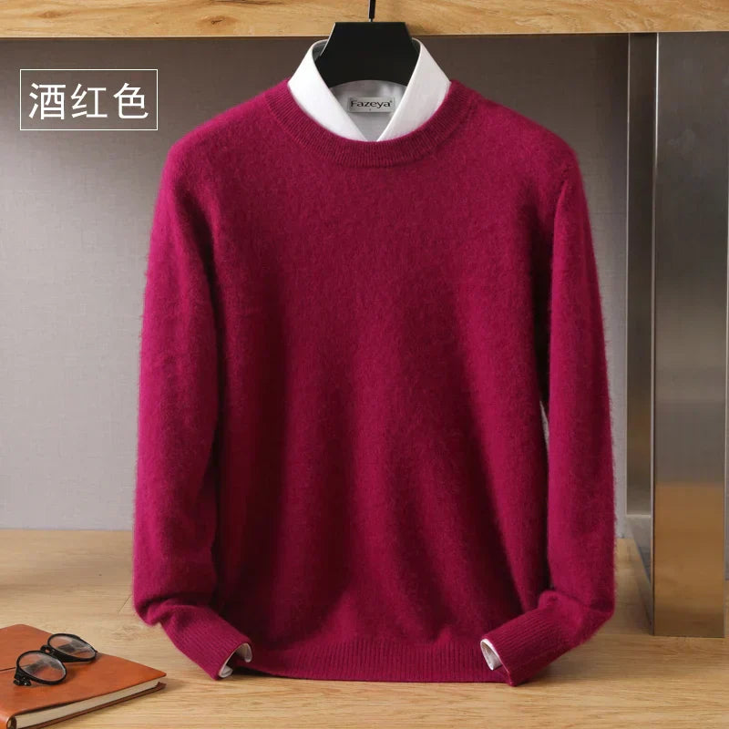Sumptuous Cashmere Blend O-Neck Pullover for Ultimate Comfort