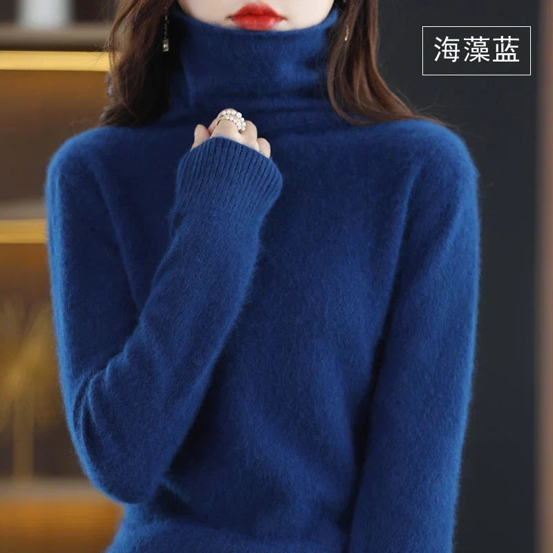 Luxura Cashmere High-Collar Sweater for Cozy Seasons