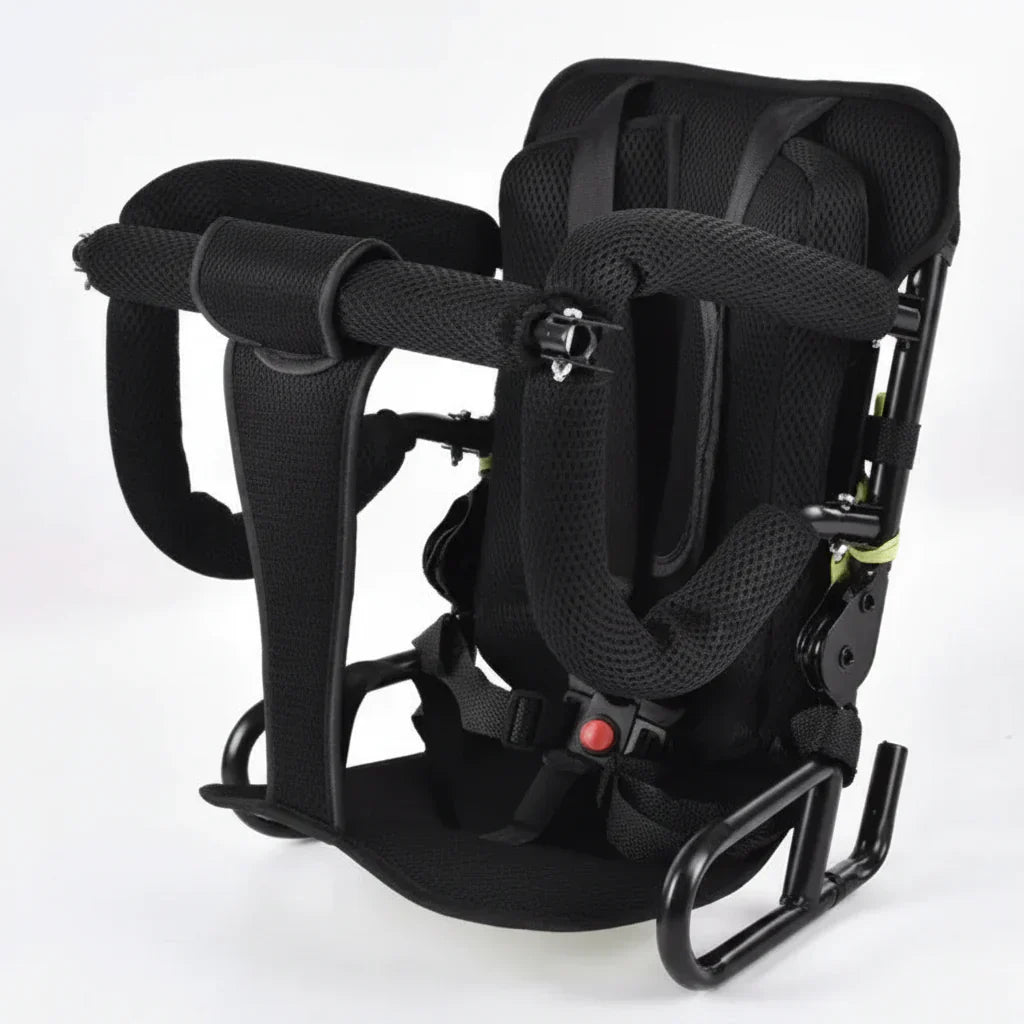 Kids' Motorcycle Seat with Collapsible Safety Guard and Backrest