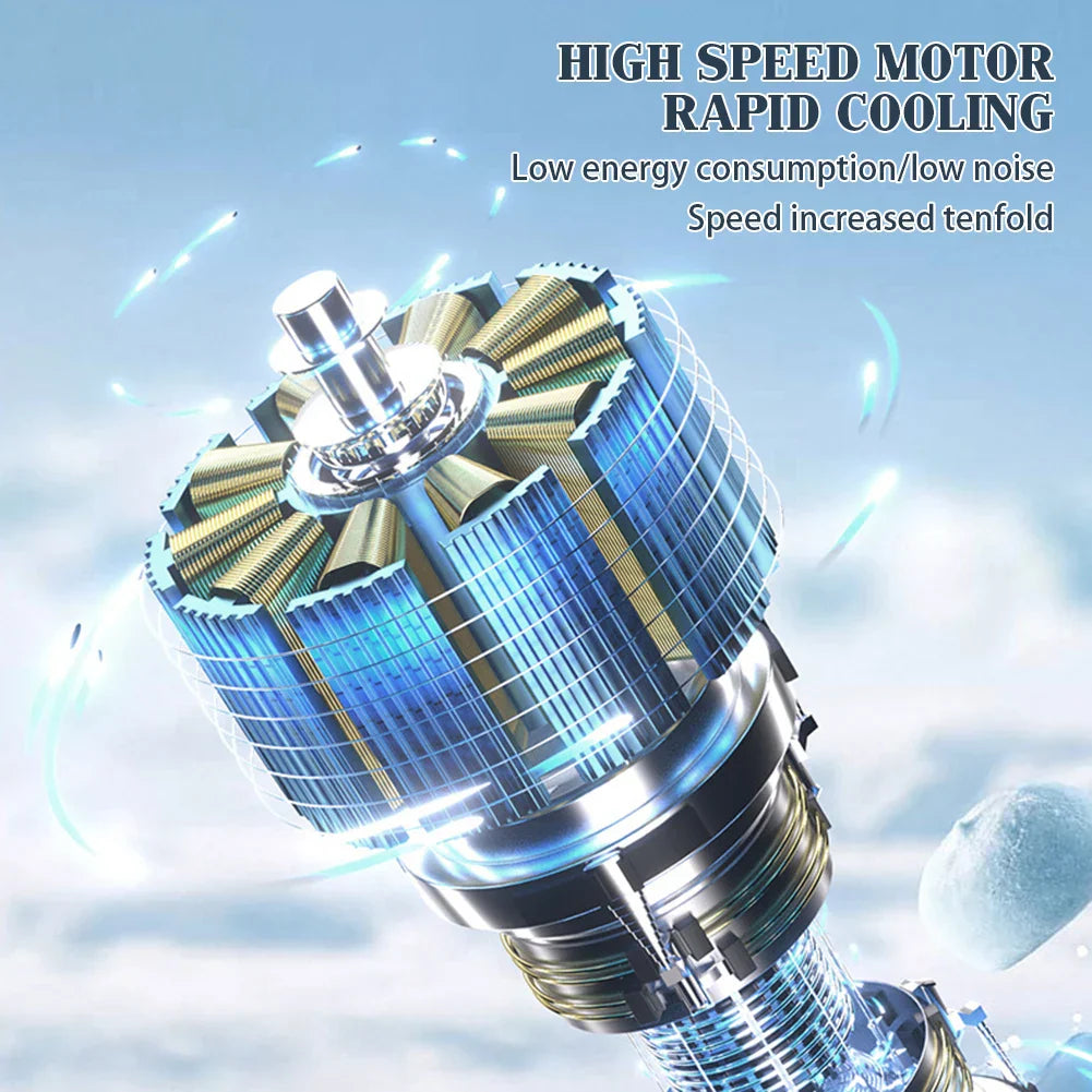 Compact Portable Fan with 100 Speed Settings and Digital Screen