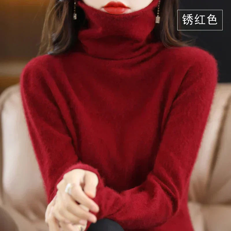 Luxura Cashmere High-Collar Sweater for Cozy Seasons