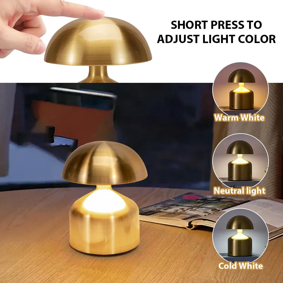 Versatile Touch-Control LED Night Lamp with 3 Color Settings