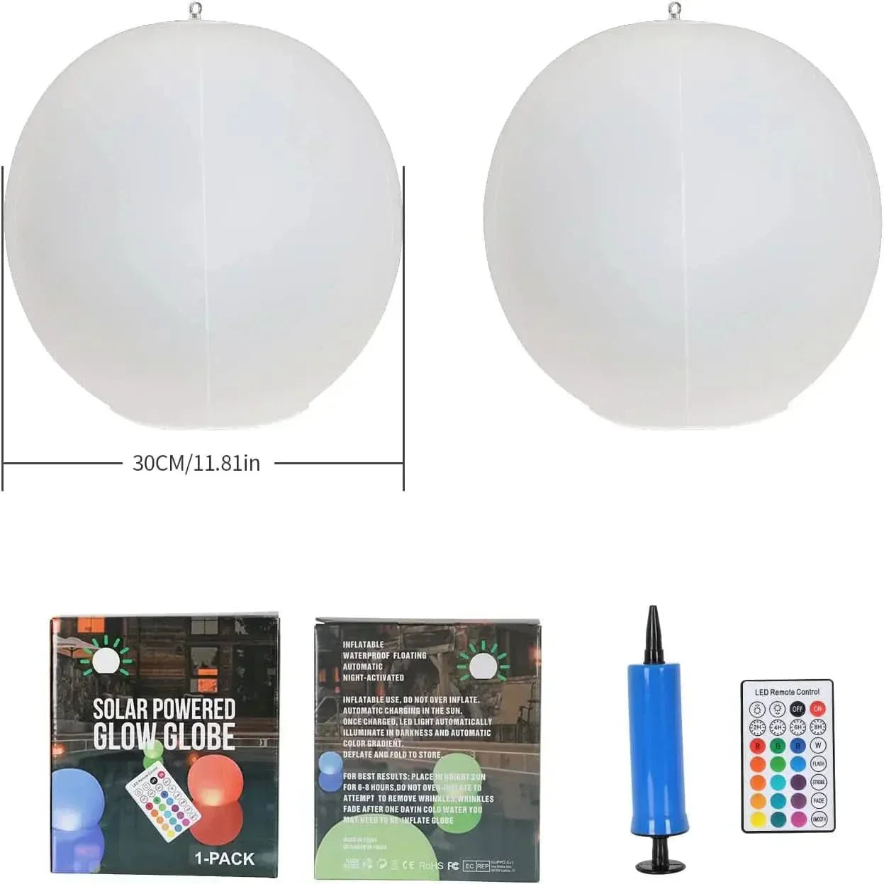 EcoGlow Color-Changing Solar Floating LED Light