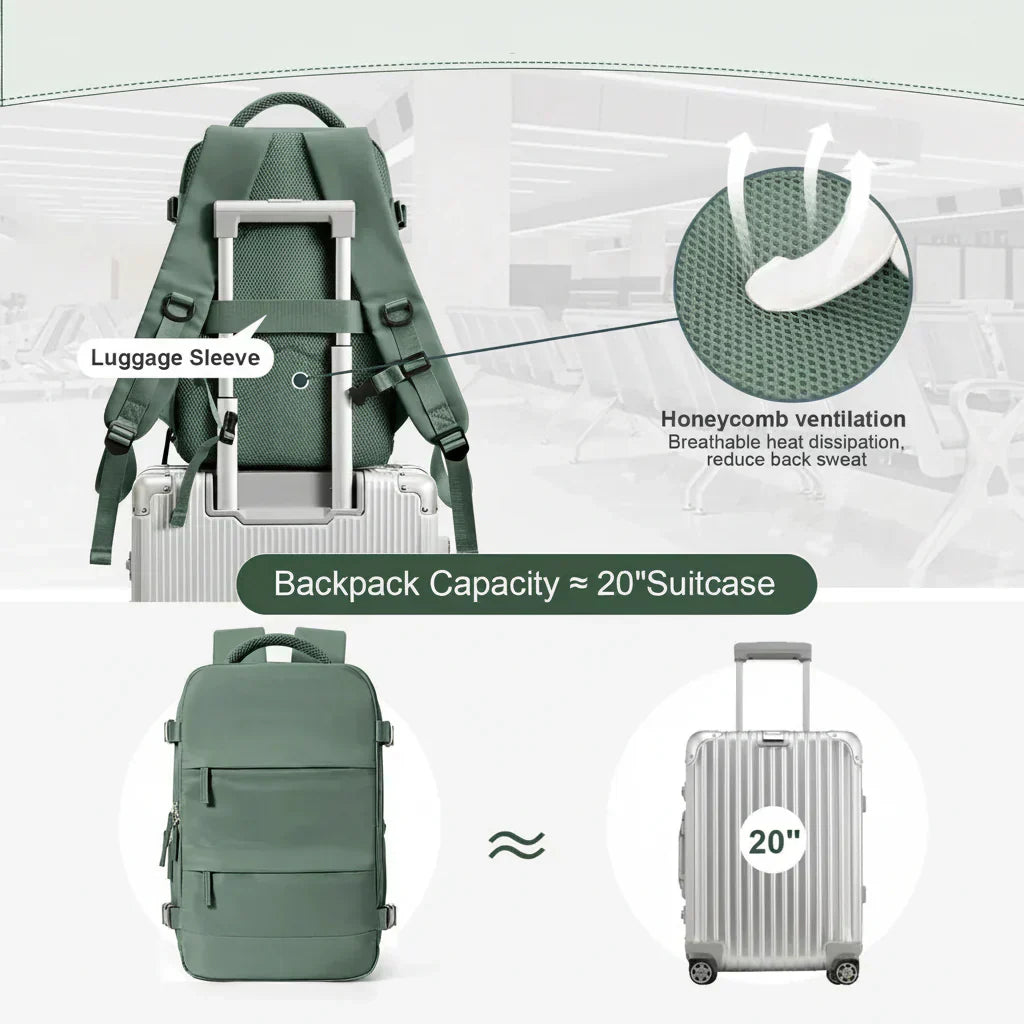 NomadPack Compact Travel Backpack with Laptop Sleeve