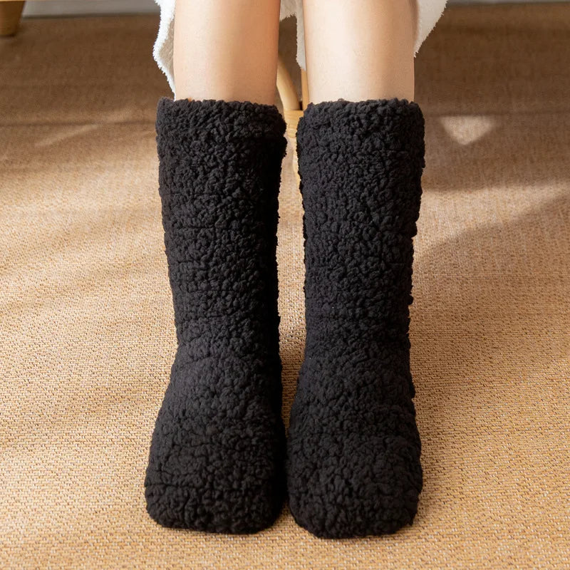 Cozy Luxe Cashmere Socks for Women with Secure Grip