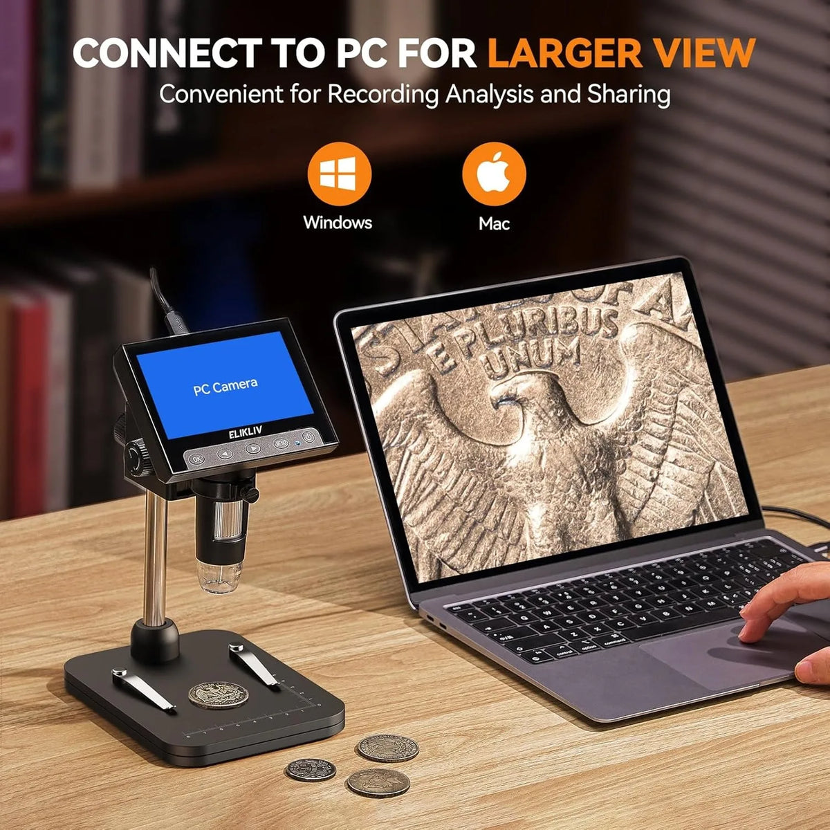 1000X Digital Microscope with LED Display for Precision Work