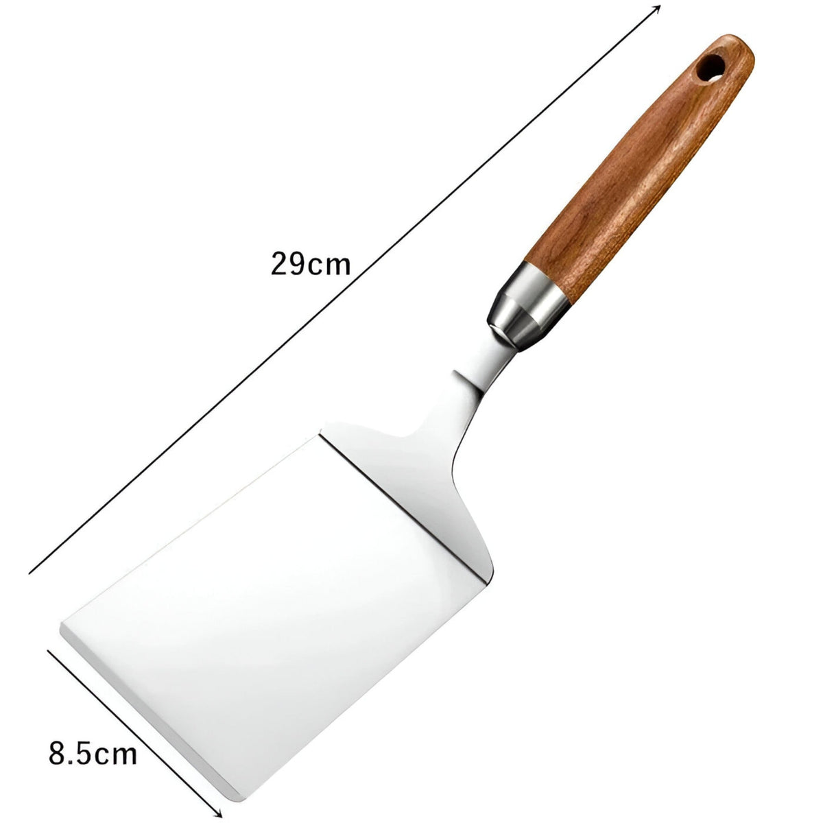 Wooden Handle Square Turner – Accurate Flipping for Grilling and Cooking