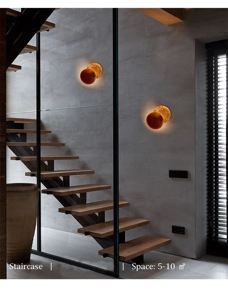 Lunar Glow Wall Sconce – Vintage LED Fixture for Any Space